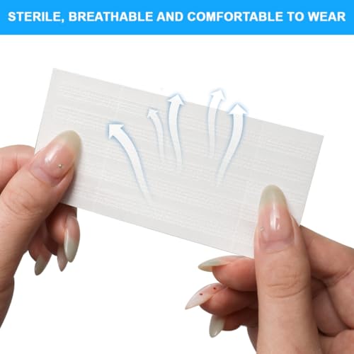 Skin Wound Closure Suture Strips 50 Sterile Quick Stitches Tape for Superficial Cuts and Incisions 6*100mm