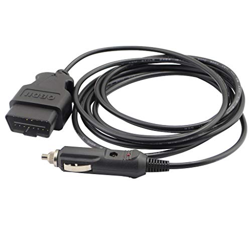 3M/10ft OBD II Vehicle ECU Emergency Power Supply Cable Memory Saver with Alligator Clip-On 12V Car Battery Cigarette Lighter Power Socket Extension Cable