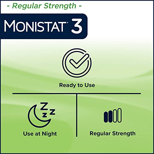 Monistat 3-Day Yeast Infection Treatment, Miconazole Cream, 3 Applicators 3 Count