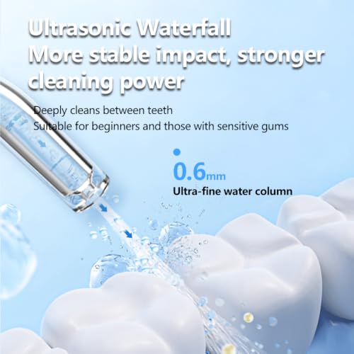Portable Water Flosser for Travel, Compact Oral Irrigator Cordless 180ml