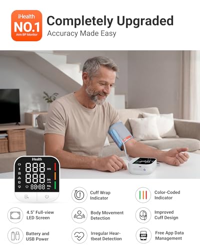 iHealth Track Pro Upper Arm Blood Pressure Monitor for Home Use