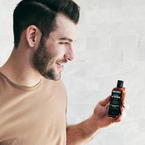 Brickell Men's Daily Essential Face Moisturizer for Men, Fast-Absorbing Face Lotion with Niacinamide, Green Tea, and Hyaluronic Acid, 4 Ounce, Unscented 4 Fl Oz (Pack of 1)