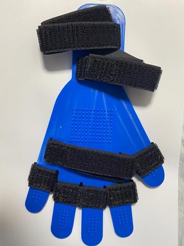 Finger Training Device Finger Orthotics Hand Splint with Wrist and Hand Brace Finger Mobility Hand Splints for Straightening Fingers Finger fingerboard rehabilitation training device (Blue) Blue