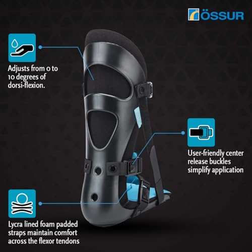 Össur Formfit Night Splint Posterior for Plantar Fasciitis Relief - Adjustable Night Brace for Heel Pain, Achilles Tendonitis & Foot Arch Pain - Breathable Orthopedic Sleep Support with Adjustable Dorsiflexion - Medium