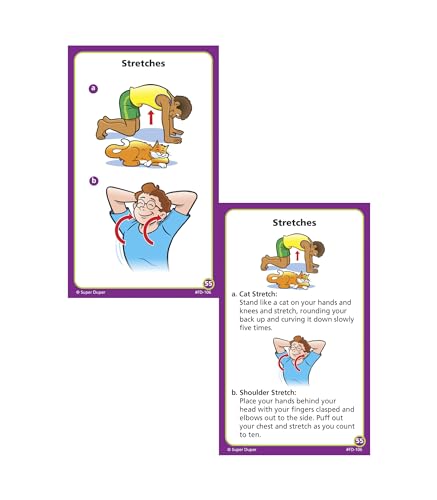 Super Duper Publications | Upper Body and Core Strength Fun Deck | Occupational Therapy Flash Cards | Gross Motor Movement Activity | Educational Learning Materials for Children