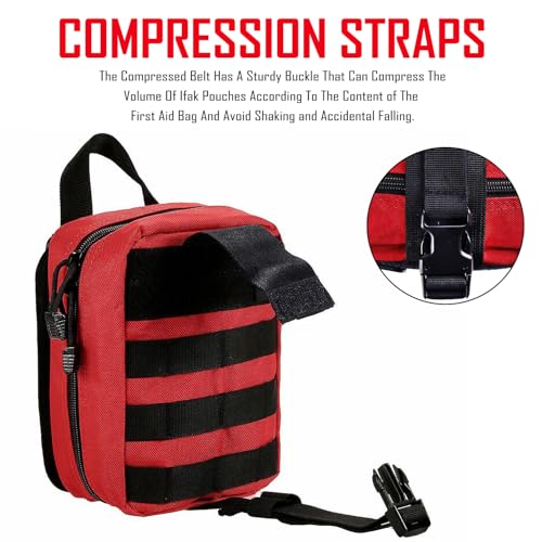 Molle ifak Pouch Empty First aid kit Bag for Outdoor Tactical Medical Pouch RED