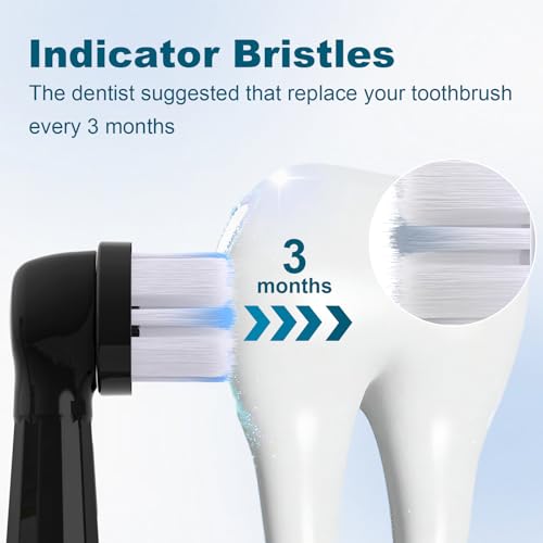 Replacement Heads Compatible with Oral B iO 3 4 5 6 7 8 9 10 Series Electric Toothbrush,Toothbrush Heads Compatible with Braun Oral B iO Replacement Heads with Medium Bristles,Black Black 8 Count (Pack of 1)