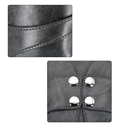 Scissors Bag- Soft Leather Salon Barber Hairdressing Scissor Shears Holster Hair Stylist Tools Bag with Waist Shoulder Belt Grey