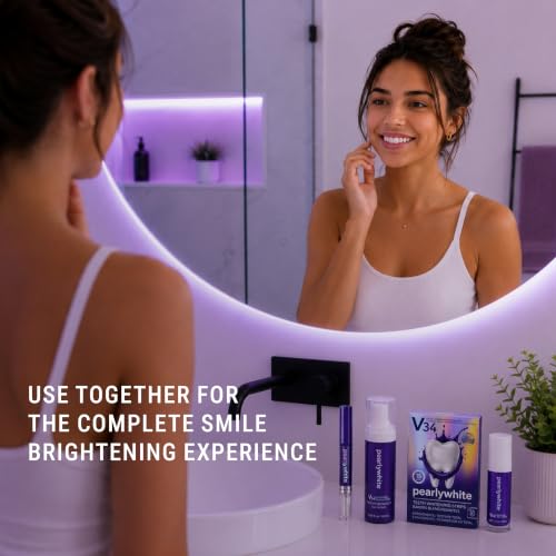 Pearly White V34 Routine Kit, Hydrogen Peroxide, Enamel-Safe