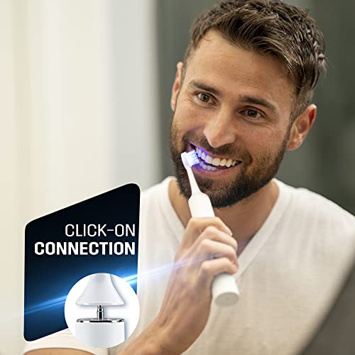 SPARX - Toothbrush Replacement Heads, Brush Heads with Blue Light Therapy for Gum Care, Replacement Brush Heads, White, 2 Pack… 3 - Blue Refill 2 Pack