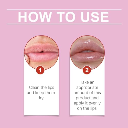 Pink Lip Serum for Dry and Dark Lips, Lip Lightener for Smokers and Non-Smokers, Conditioning LipSerum Moisturizer Help Fade Lips Discoloration with Alpha Arbutin & Aloe Vera 2PCS
