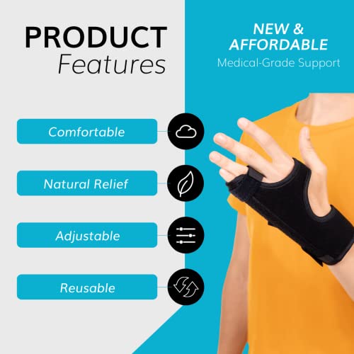 BraceAbility Ulnar Gutter Splint - Hand Support Brace for Metacarpal and Boxer's Fracture Treatment, Broken or Jammed Pinky and Ring Trigger Finger Pain Relief, Right or Left Immobilizer Cast (L) Large