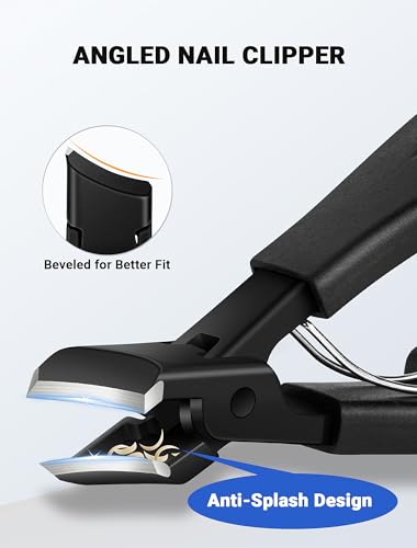 Toenail Clippers for Seniors Thick Toenails, Sharp Ingrown Toenail Clippers Nail Cutter Long Handle with Wide Jaw for Thick Nails, Heavy Duty Large Toe Nail Clipper Set for Men & Women,7 Pcs