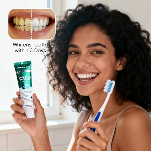 3PCS Whitening Toothpaste(3.7oz) - Deep Stain Removal,Long-Lasting Freshness for Sensitive Gum & Teeth,Bad Breath, Cavity Prevention -Sea Breeze Mint Refreshing Mint 1.23 Ounce (Pack of 3)