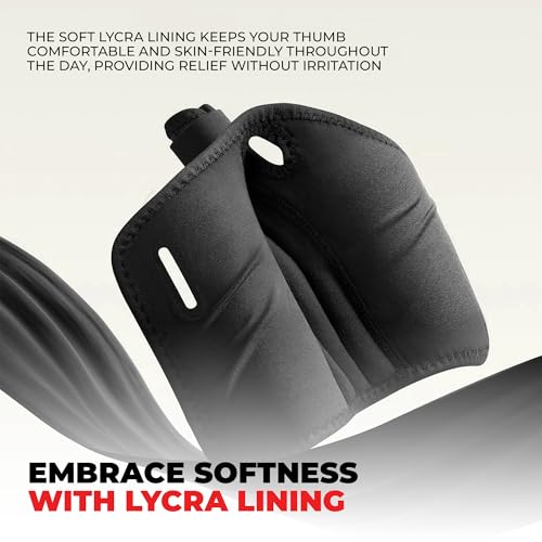 Thumb Brace Splint – Adjustable Spica Support for Trigger Thumb, Arthritis, Tendonitis & Sprains, Breathable Thumb Support for Pain Relief, CMC, De Quervain & Daily Use, Left/Right Hand Small