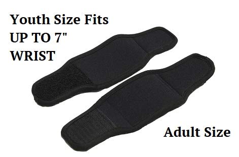 2X Adjustable Neoprene Wrist Support Brace Compression Wrap Bands Wristband Men Women Youth Kid Small Petite 360°Comfort FIT Adult Black