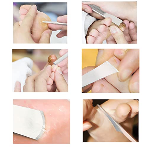 7 Pcs Decorative Foot Knives, Pedicure Knife Set for Ingrown Callus Shaver Feet Nail Corn Correction Pliers Scissors Remover with Storage Bag. (6.5inch)