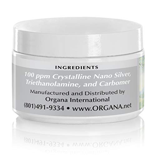 Organa Nano Silver Gel - Advanced Colloidal Silver Skin Cream - Wound Care & First Aid Gel Soothing Topical Ointment for Burns, Razor Burn and Sunburn Irritations - Unscented 4 Oz Jar Unflavored 4 Ounce