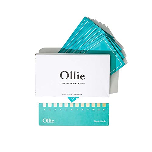 Ollie Clean Mint Nano Hydroxyapatite Toothpaste & Whintening Strips 24 Strips, 12 Treatments for Teeth Whitening