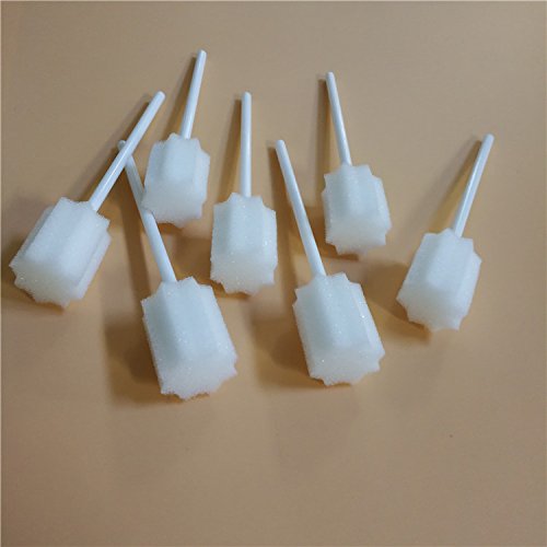 Oral Mouth Swabs Sponge- Untreated and Unflavored for Baby & Elderly Oral Cleaning White 150 Counts