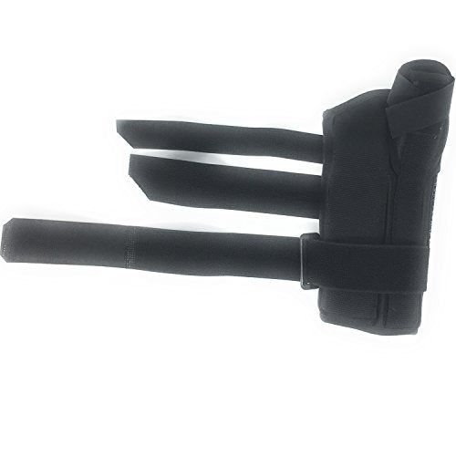 OTC Wrist-Thumb Splint, 8-Inch Adult for Men and Women, Lightweight Breathable, Black, Large Large (Pack of 1) 8 Inch (Left Hand)