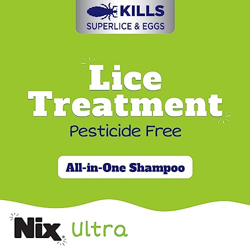 Nix Ultra Hair Treatment Solution & Shampoo Kit with Combs, 3.4 fl oz & 4 Fl Oz