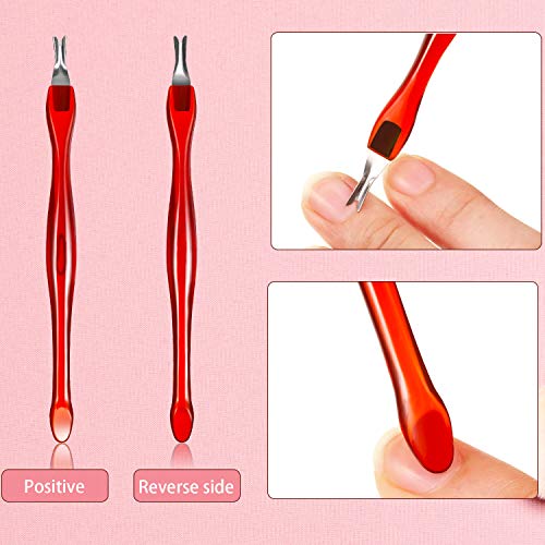 Mudder 30 Pcs Cuticle Cutter, V Shaped Stainless Steel Cuticle Remover Tool
