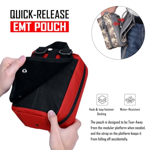 Molle ifak Pouch Empty First aid kit Bag for Outdoor Tactical Medical Pouch RED