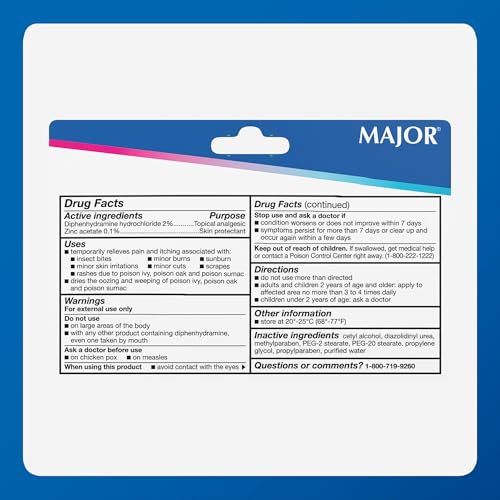 MAJOR Extra Strength Banophen - Anti-Itch Cream - Topical Analgesic Skin Protectant - Helps Relieve Itches from Insect Bites and Skin Irritations - 1 Oz. (4 Pack) 4 Pack