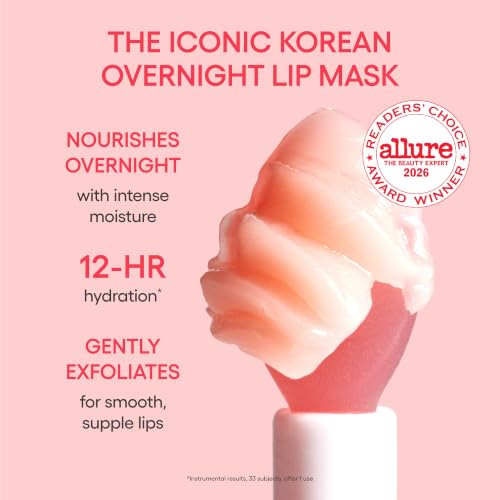 LANEIGE Bespoke Lip Sleeping Mask | Customized Hydrating Overnight Treatment | Vitamin C, Shea & Murumuru Seed Butter, Antioxidants | For Flaky, Dry Lips | Korean Skin Care 2 Scent Custom Swirl