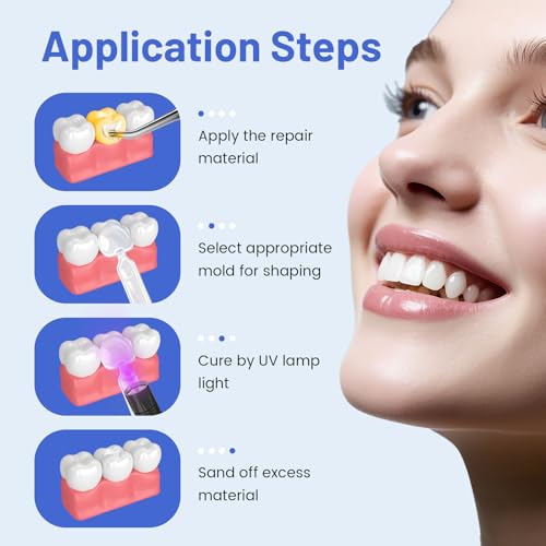 Wokyo Teeth Dental Veneers Mould Kit Light Dental Composite Resin Teeth, 32 Pcs Different Shapes Available, Heat Resistant