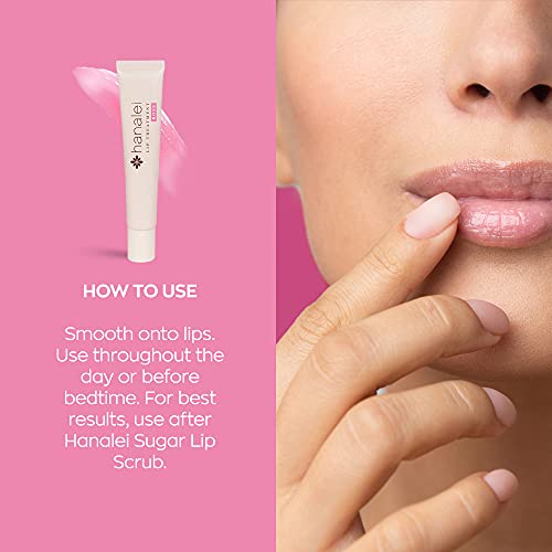 Hanalei Sugar Lip Scrub and Lip Treatment (Rose Tint) Bundle, Made with Raw Cane Sugar and Real Hawaiian Kukui Nut Oil (Cruelty free, Paraben free)