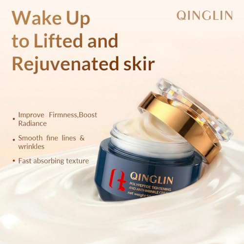 QINGLIN Peptide Face Cream, Firming Moisturizer with Hyaluronic Acid