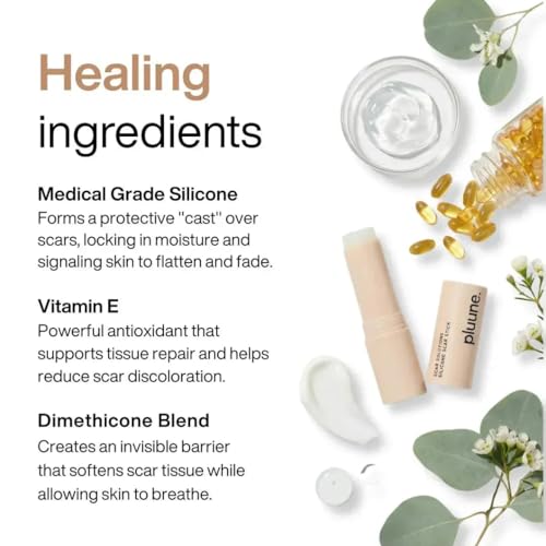 Silicone Scar Stick for Face and Body, Scar Care Balm for Healed Acne Marks, Uneven Texture and Post-Blemish Marks, Non-Greasy Formula