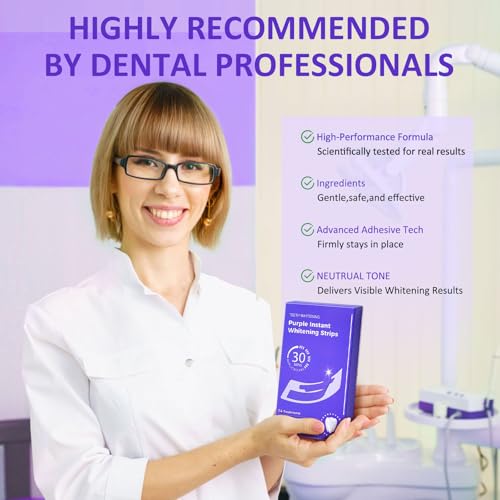 Teeth Whitening Strips kit - Enamel Safe for Whiter Teeth - Whitening Without Sensitivity - Fast Acting for Removing Stains from Coffee, Wine and Smoking (14 Strips, Mint)