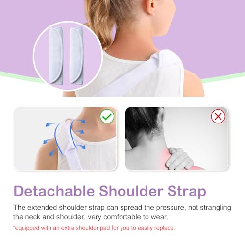 Cute Kids Arm Sling Shoulder Brace for Girls (Purple Bear, Large) Purple Bear