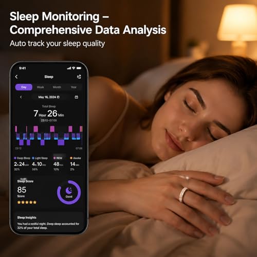 Smart Fitness Ring for Women Diamond Ring Activity Tracker Heart Rate Monitor Sleep Tracker Smart Rings Pedometer Step Counter Calorie Counter Exercise Ladies Rings for Women gold 10