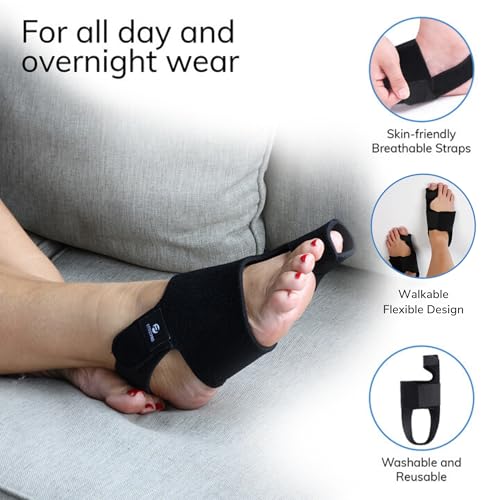 Fittest Pro Bunion Corrector (2pcs), Orthopedic Bunion Splint, Big Toe Separator Pain Relief, Non-Surgical Hallux Valgus Correction, Hammer Toe Straightener, Day Night Support
