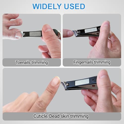 Angled Ingrown Toenail Clippers for Men Women,Sharp Nail Clippers with File