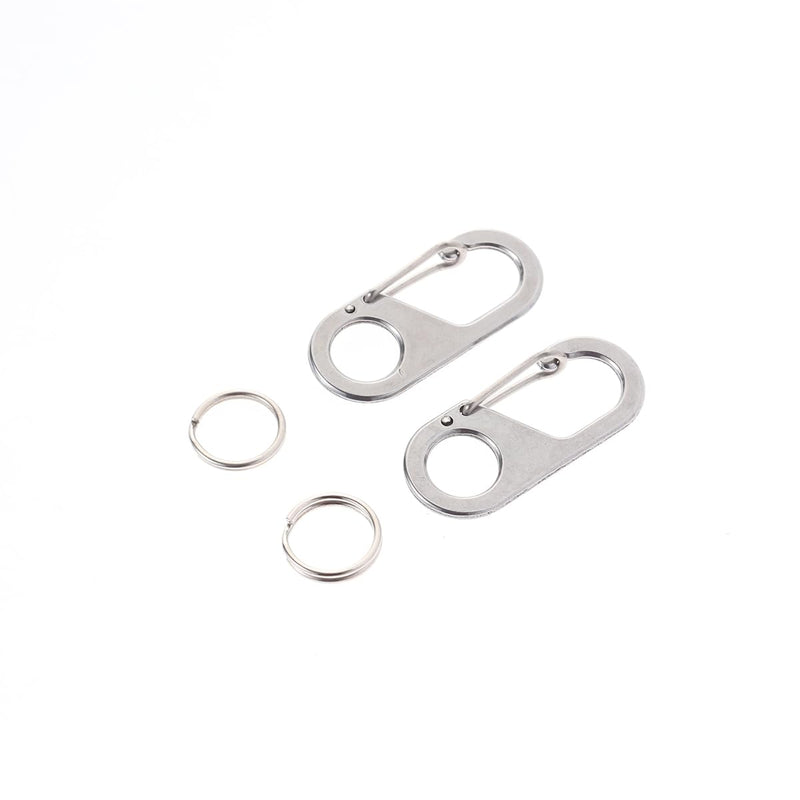 POPETPOP Pack of 2 dog tag clips for dogs and cats collars and harnesses (silver) - BeesActive Australia