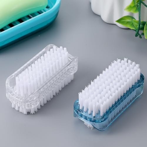 2PCS Two Sided Nail Brush Scrub Fingernail Brushe,with Non Slip Grip