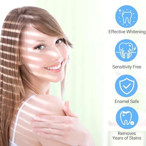 Teeth Whitening Strips Kit Sensitive,Non-Slip Enamel-Safe for Whiter Teeth 1 Count (Pack of 21)
