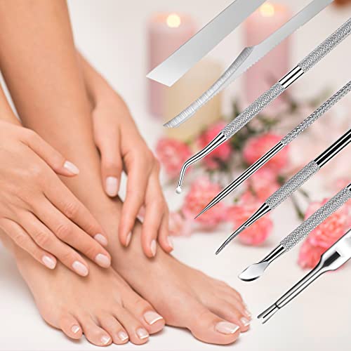 7-Pack Ingrown Toenail Tool Kit - File, Lifters, Surgical Safe Pedicure Tools for Nail Treatment & Pain Relief 7-Pack