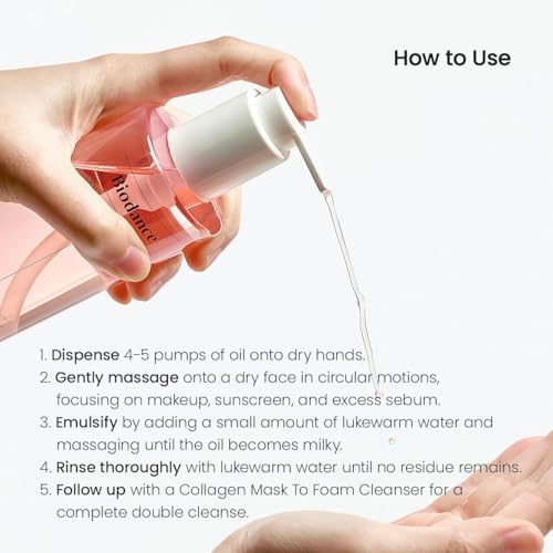 BIODANCE Collagen Cleansing Oil, Facial Oil Cleanser, Gentle Makeup Remover, Bleackhed and Whitehead Remover for Sensitive Skin, Korean Skin Careㅣ6.76 fl. oz. (200 ml)