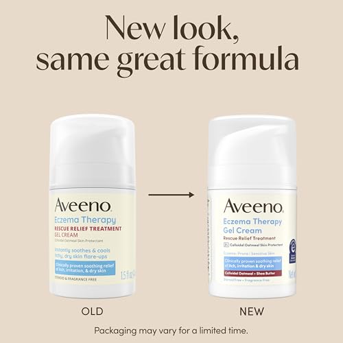 Aveeno Eczema Therapy Rescue Relief Treatment Gel Cream, 1.5 oz 1.5 Fl Oz (Pack of 1)