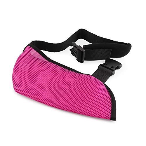 Soles Pediatric Mesh Arm Sling with Padded Shoulder Strap (Pink) Pink