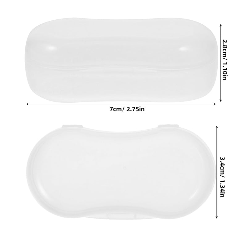 HEALLILY 20Pcs Dog Finger Toothbrush Storage Box Portable Transparent Case Compact Pet Dental Care Organizer Easy Carry for Travel and Home