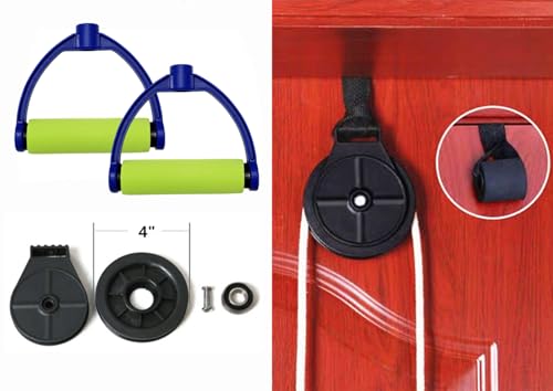 Shoulder Arm Pulley System Set - Over Door Rehab Exerciser for Home Physical Therapy Frozen Rotator Cuff Recovery and Stretching Strengthener Range of Motion A