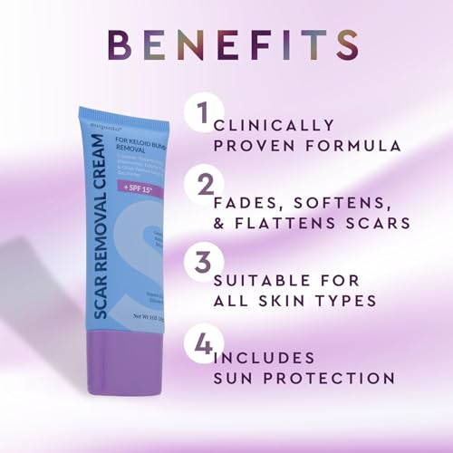 Advanced Silicone Scar Removal Cream – Professional Keloid Scar Treatment, Surgical Scars, C-Section, Hysterectomy, Mastectomy, Tummy Tuck, Acne Marks & Keloid Bump Removal Treatment – 30g 1 pack