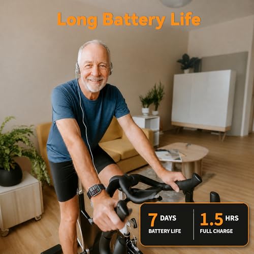 Senior Friendly Fitness Tracker, No App No Phone Required, 1.83'' Display Black